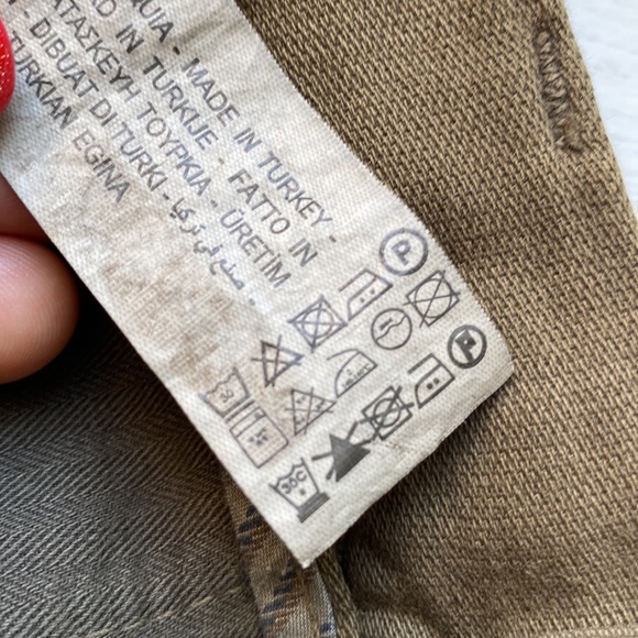 Zara Green high Waist Pants Slacks Soft Sz. 30 EUR 38 khaki tan warm color ankle - Picture 12 of 16